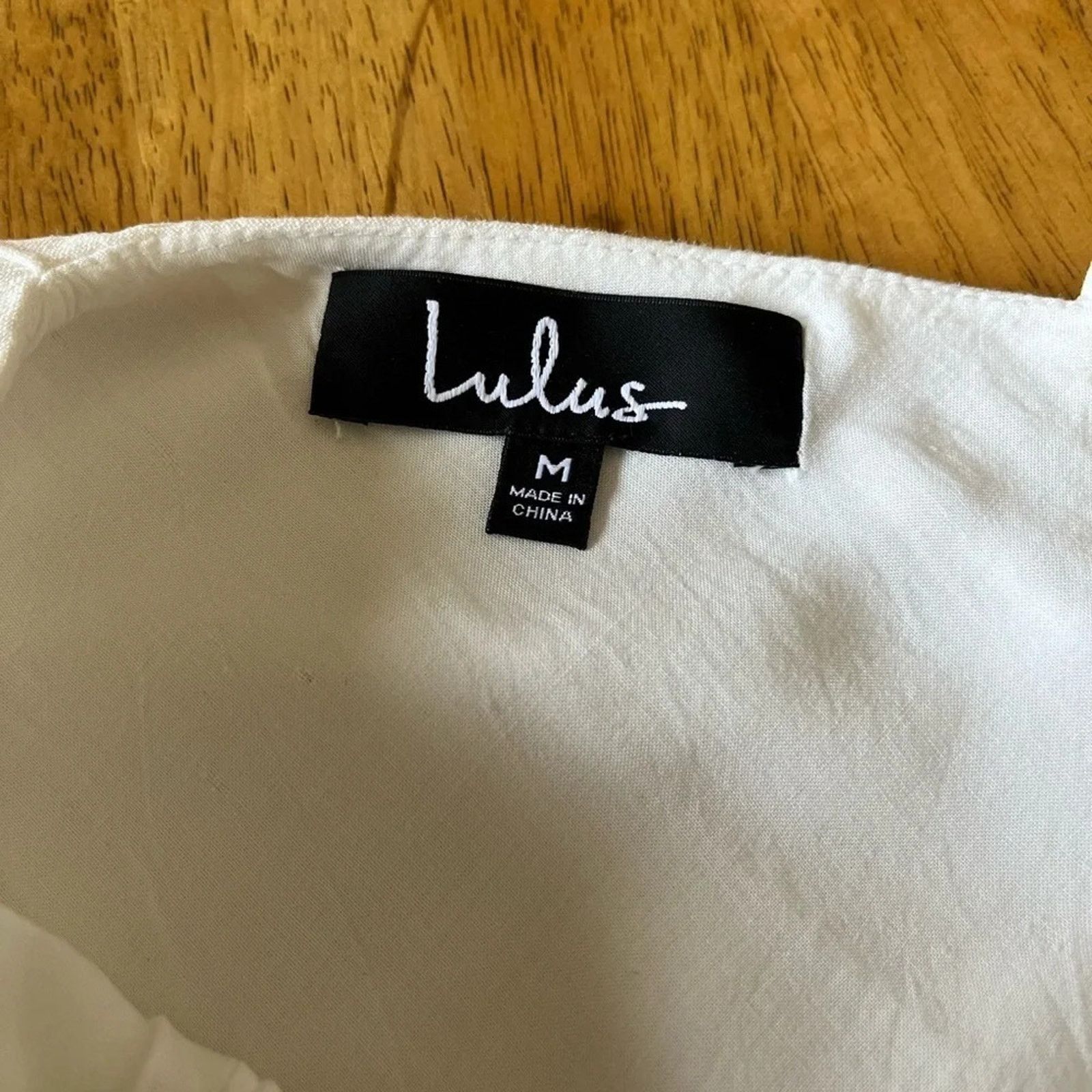 The Unbranded Brand Lulus split ends white mini dress w/spaghetti strap, size M Size M / US 6-8 / IT 42-44 - 2 Thumbnail