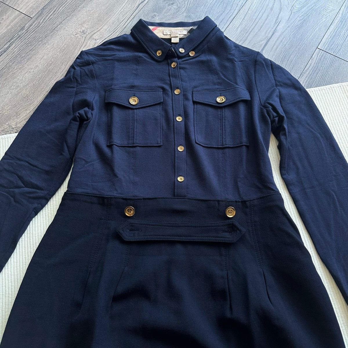 Burberry Burberry Brit Deep Navy One Piece Military Wool Blend Dress Size M / US 6-8 / IT 42-44 - 2 Thumbnail
