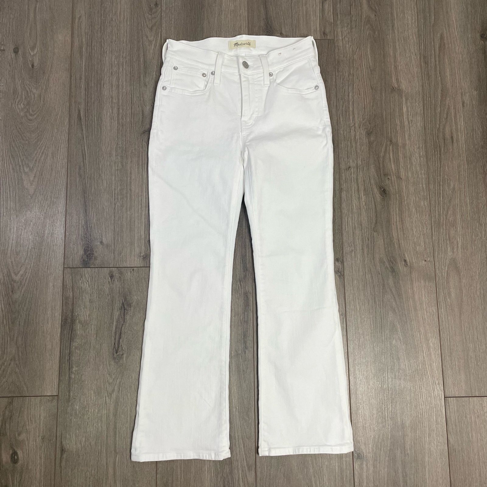 Madewell Mid Rise Kick Out Crop Denim Jeans US Women's 33P