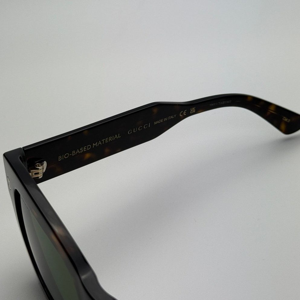 Gucci NEW Gucci Sunglasses GG1110S 002 Dark Havana / Green Unisex Size ONE SIZE - 8 Thumbnail