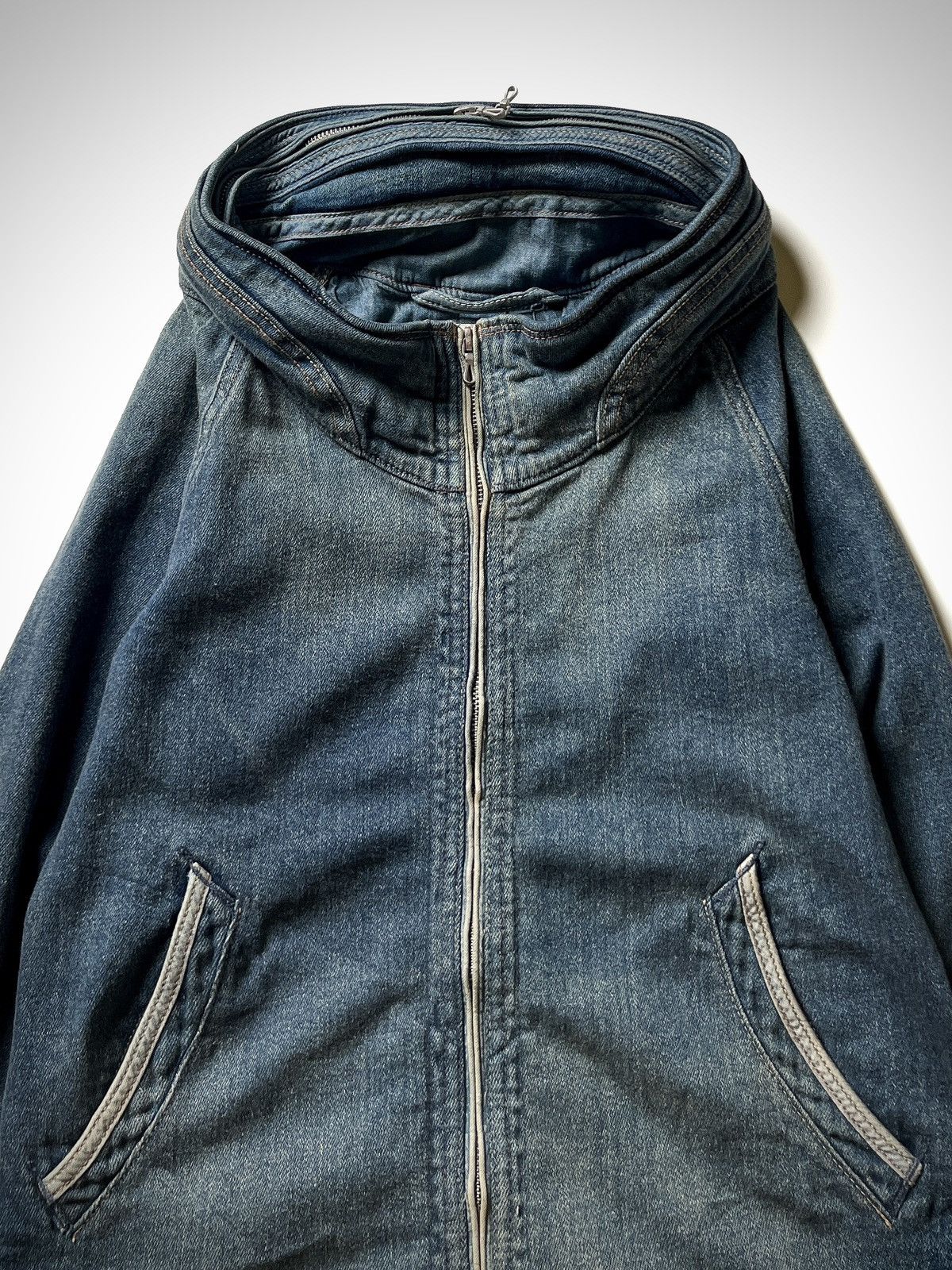 Japanese Brand G.O.A Apocalypse Mud Wash Selvedge Bono Hooded Denim Jacket Size US S / EU 44-46 / 1 - 3 Thumbnail