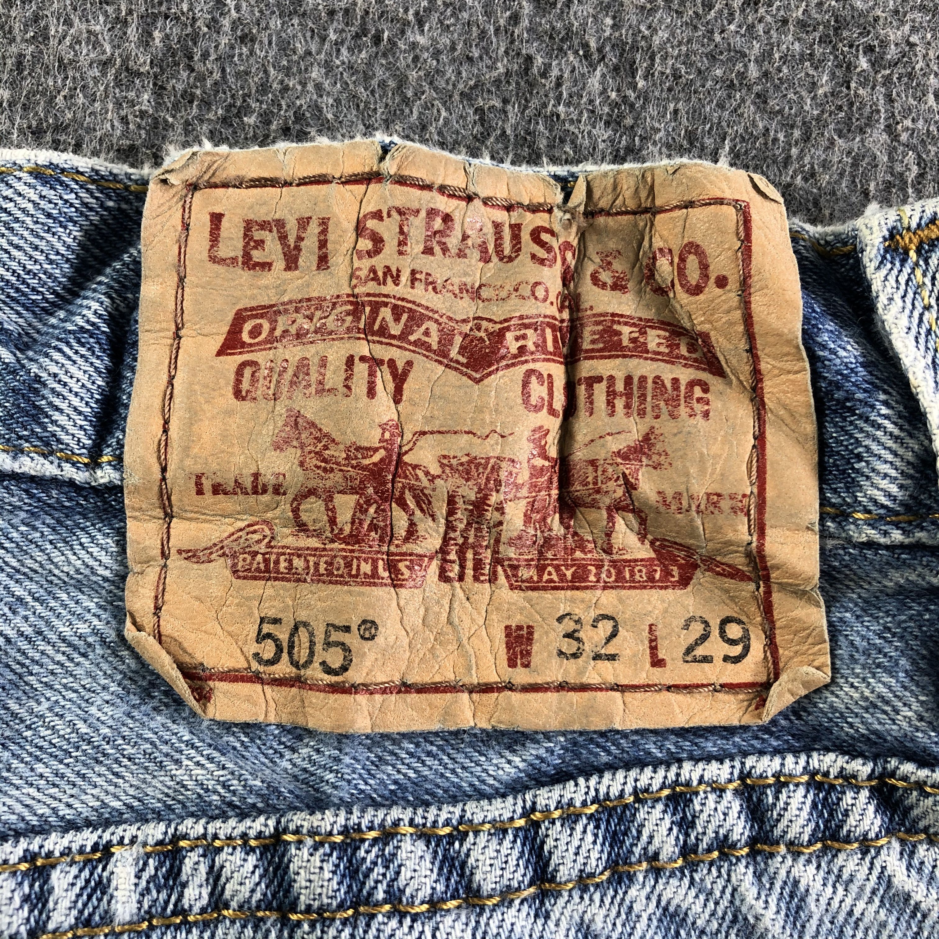 Levi's Vintage Blue Wash Levis 505 Jeans-J4190 Size US 32 / EU 48 - 5 Thumbnail