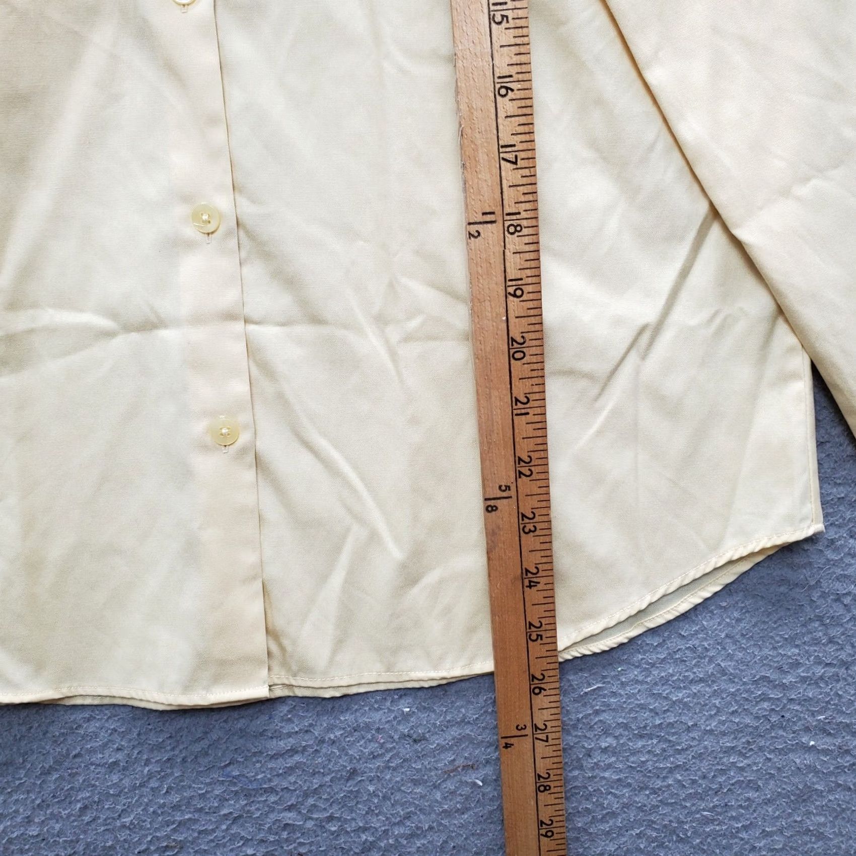 Pendleton Pendleton Shirt Womens Size 6 Yellow Solid Cotton Long Sleeve Button-Down Shirt Size M / US 6-8 / IT 42-44 - 5 Thumbnail