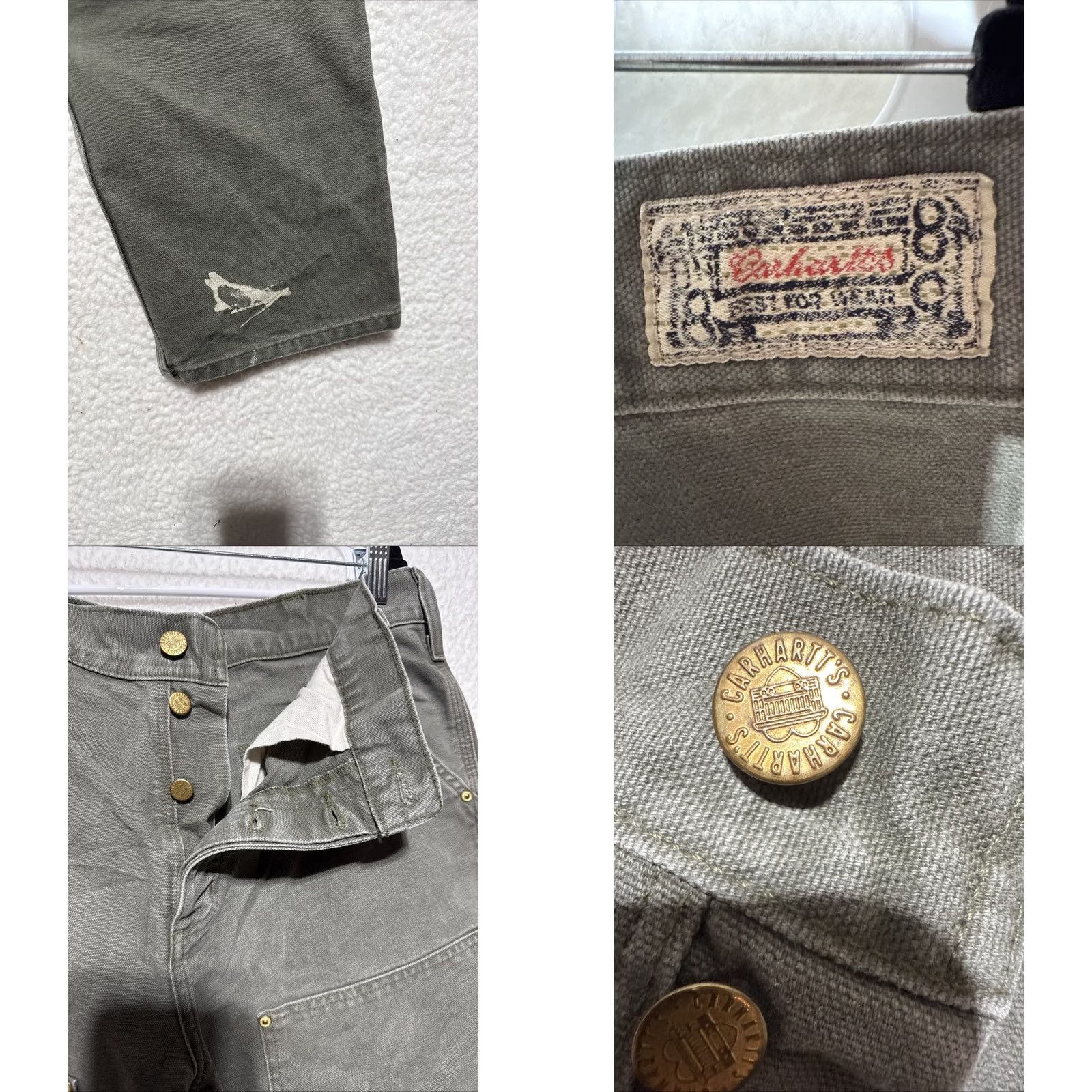 Carhartt Carhartt Heart Logo B361 MOS Duck Canvas Double Knee Work Pants Men's 36x32 Brown Cotton Carpenter Pockets 1889® Workwear Mens Size US 36 / EU 52 - 8 Thumbnail