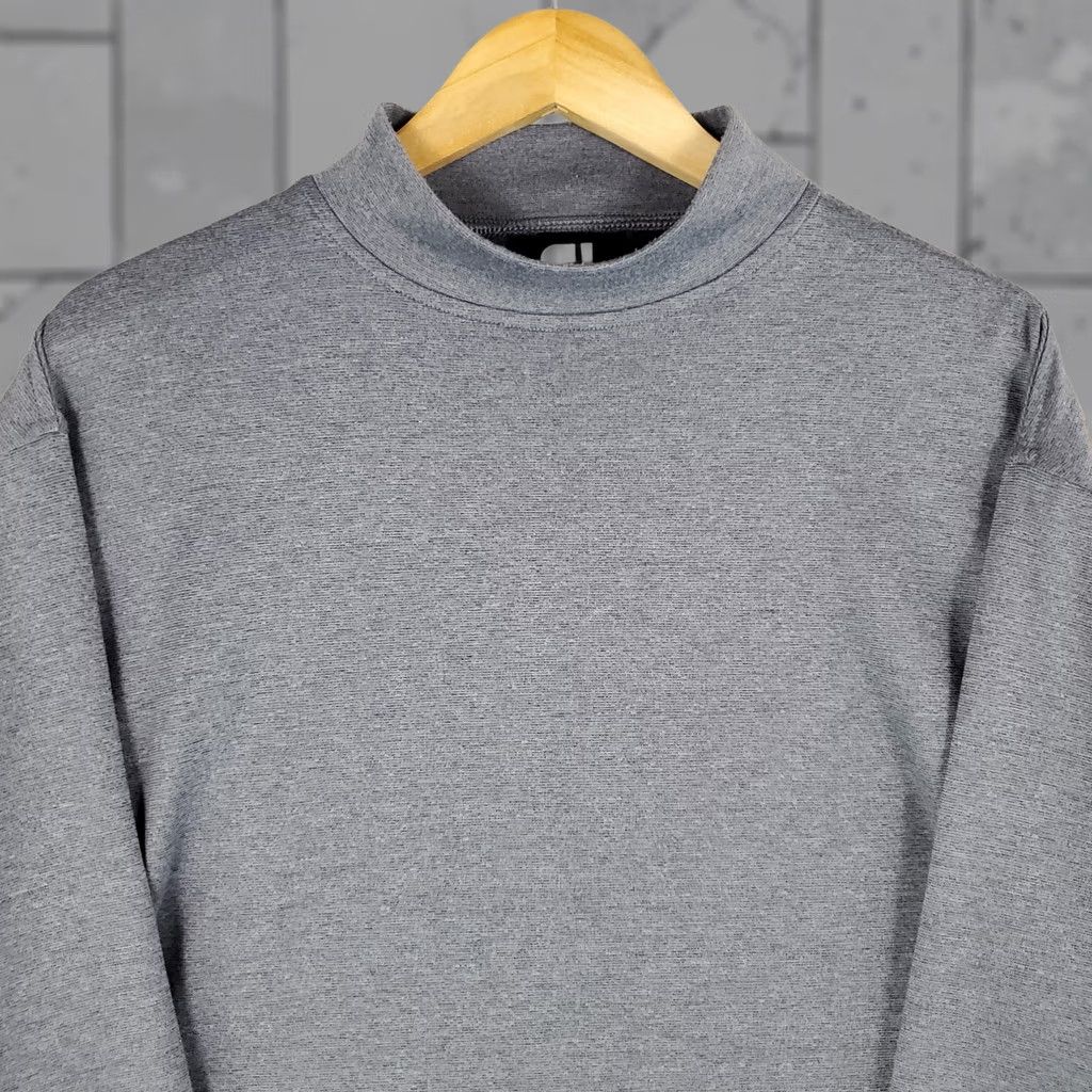 Footjoy FootJoy Mens Long Sleeve Mock Neck Performance Golf Shirt Gray Size US L / EU 52-54 / 3 - 1 Thumbnail