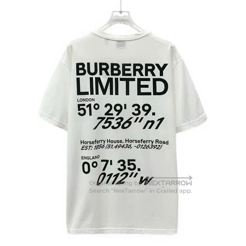 Burberry Burberry White Letter Print Cotton T. Size US L / EU 52-54 / 3 - 2 Thumbnail