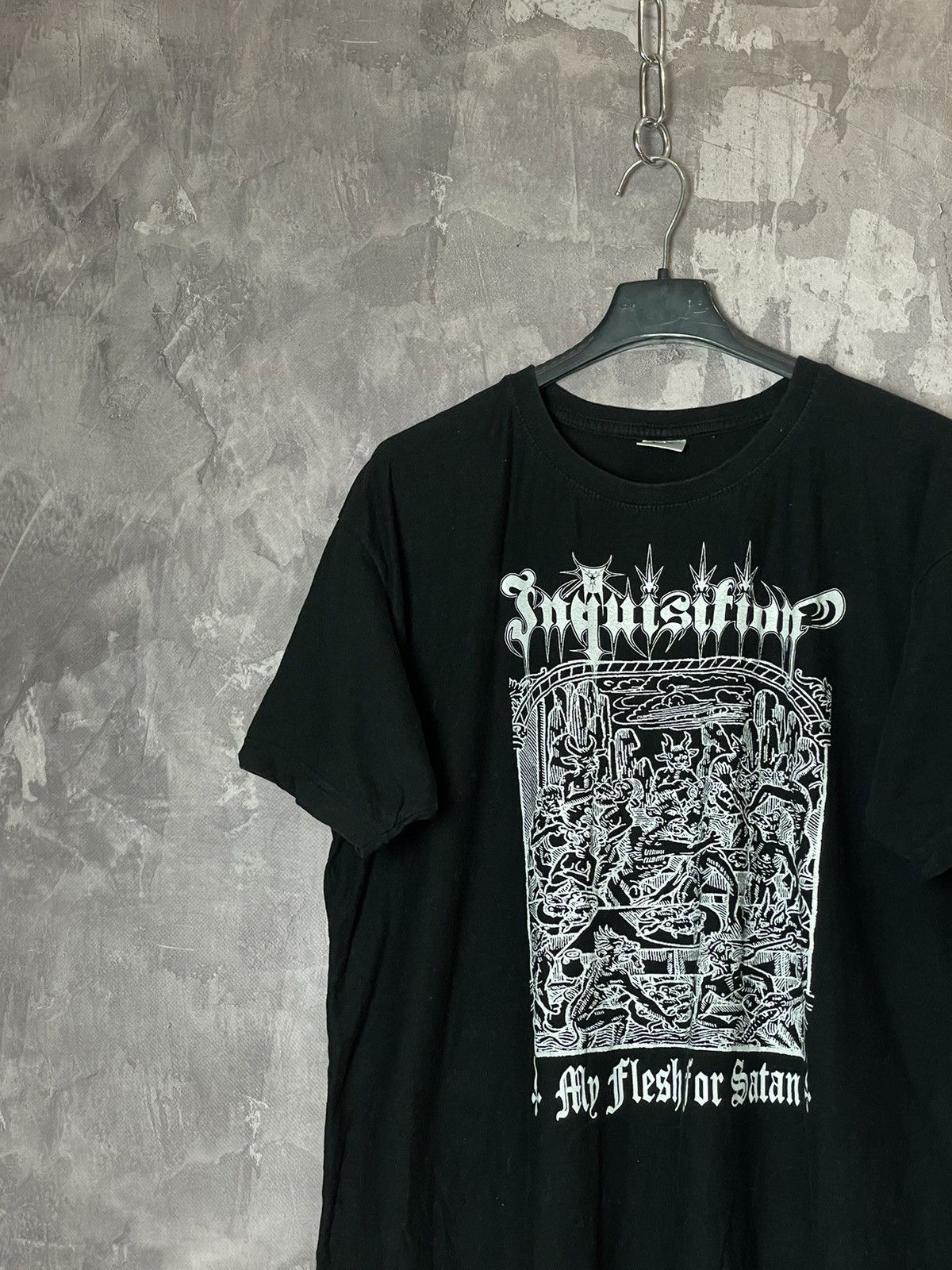 Band Tees × Vintage Inquisition 666 Goat Vintage Trash Metal Band T-Shirt Size US L / EU 52-54 / 3 - 4 Thumbnail