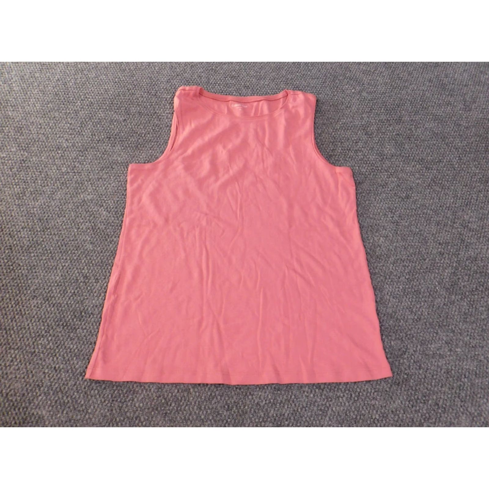 Coldwater Creek Coldwater Creek Women XL Pink Sleeveless Cotton Stretch Round Neck Top Casual knit vintage? No Wait No. Size XL / US 12-14 / IT 48-50 - 2 Thumbnail