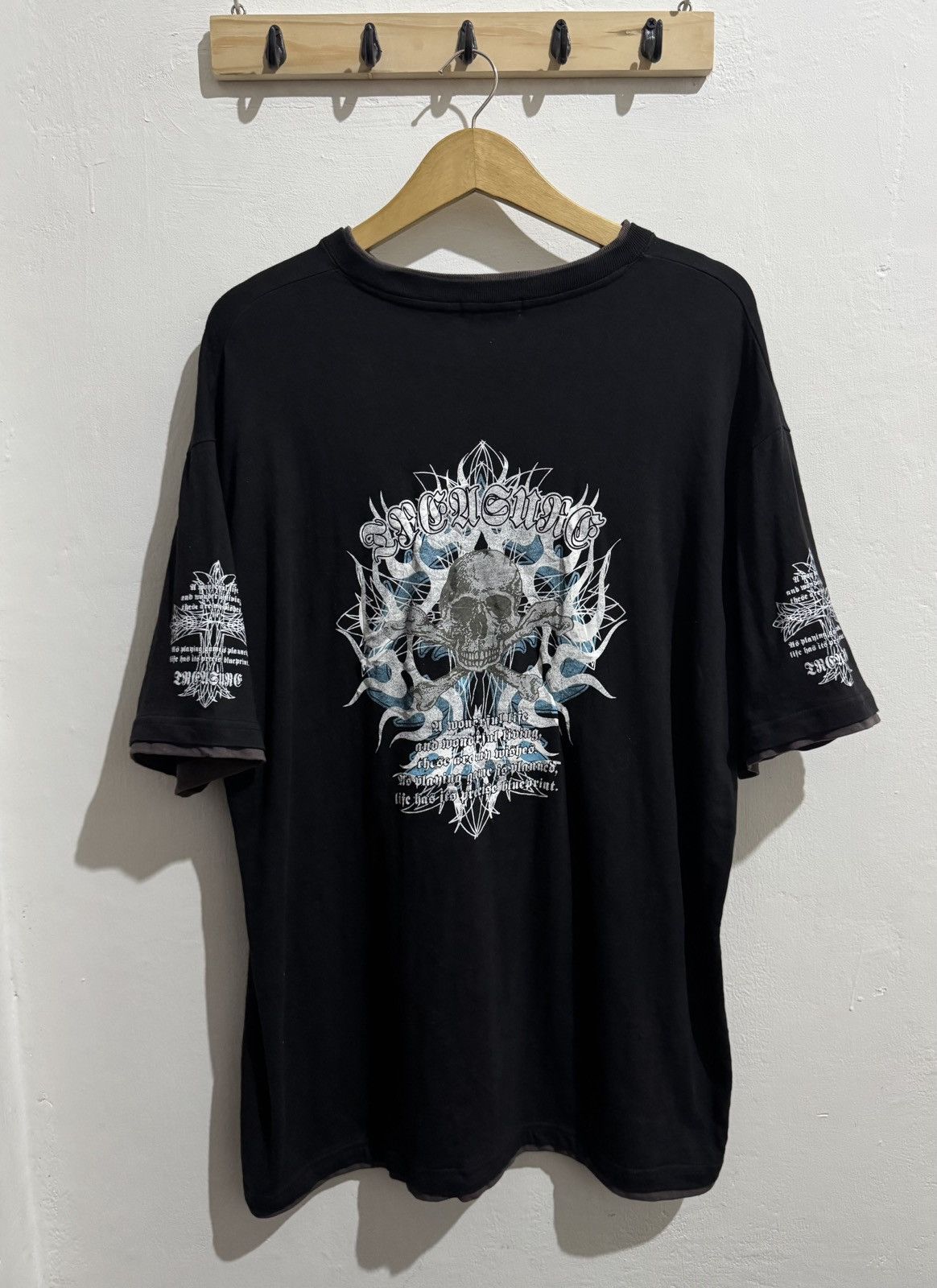 Hysteric Glamour Y2k Smack skull double layer ifsixwasnine tshirt Size US XL / EU 56 / 4 - 1 Thumbnail
