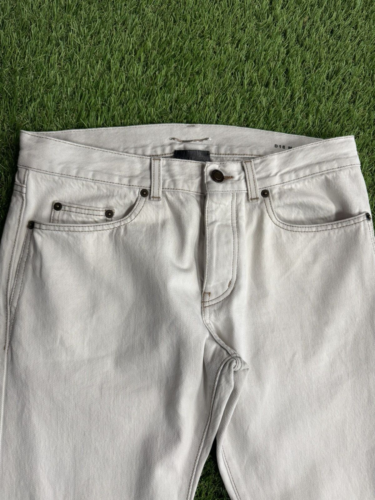 Saint Laurent Paris SAINT LAURENT WHITE DENIM JEANS Size US 30 / EU 46 - 2 Thumbnail