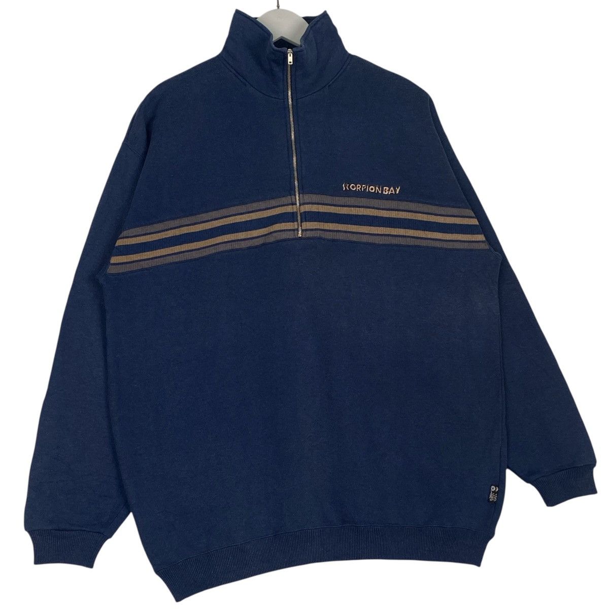 Designer × Vintage Vintage Scorpion Bay Quater Zip Small Logo Navy Blue Size US L / EU 52-54 / 3 - 3 Thumbnail