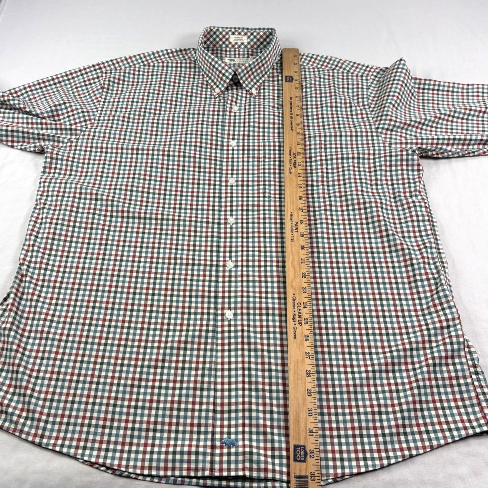 Vintage Onward Reserve Shirt Mens 2XL Plaid Button-Up Stretch Nylon Casual Size US XXL / EU 58 / 5 - 6 Thumbnail