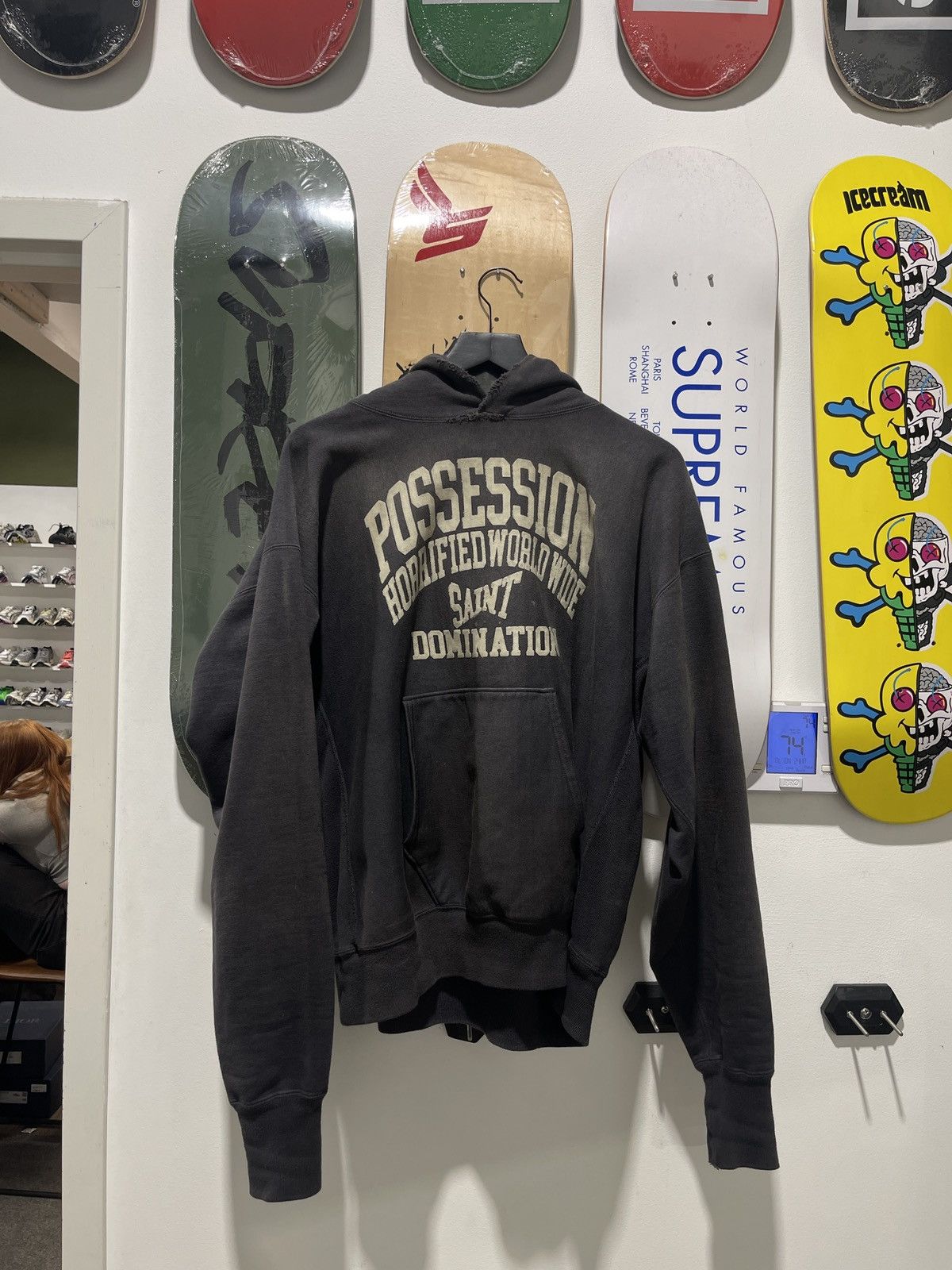 Saint Michael Saint Michael Black Grey Possession Hoodie Size US L / EU 52-54 / 3 - 1 Thumbnail