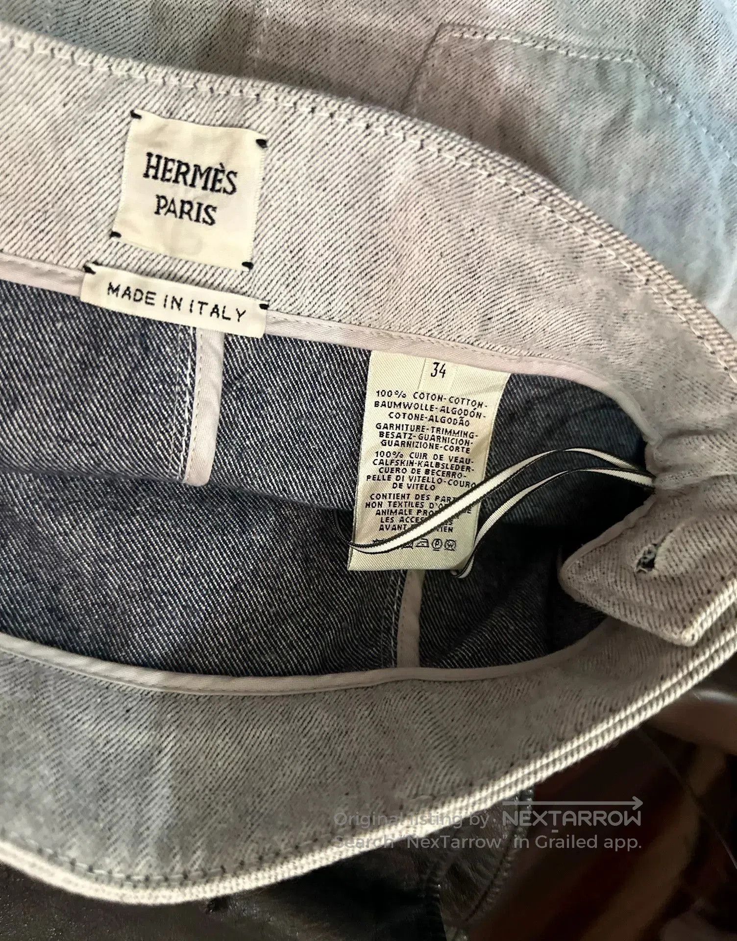 Hermes Hermes Light Gray Knee. Size US 34 / EU 50 - 8 Thumbnail