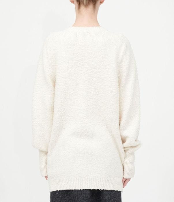 Maison Margiela o1bcso1str0526 Textured Cotton Cardigan in Off White Size XS / US 0-2 / IT 36-38 - 3 Thumbnail