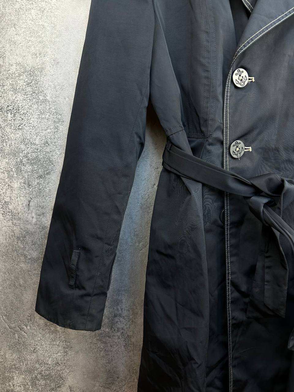 Weekend Max Mara Weekend Max Mara Navy Double-Breasted Trench Coat Lining Size M / US 6-8 / IT 42-44 - 6 Thumbnail