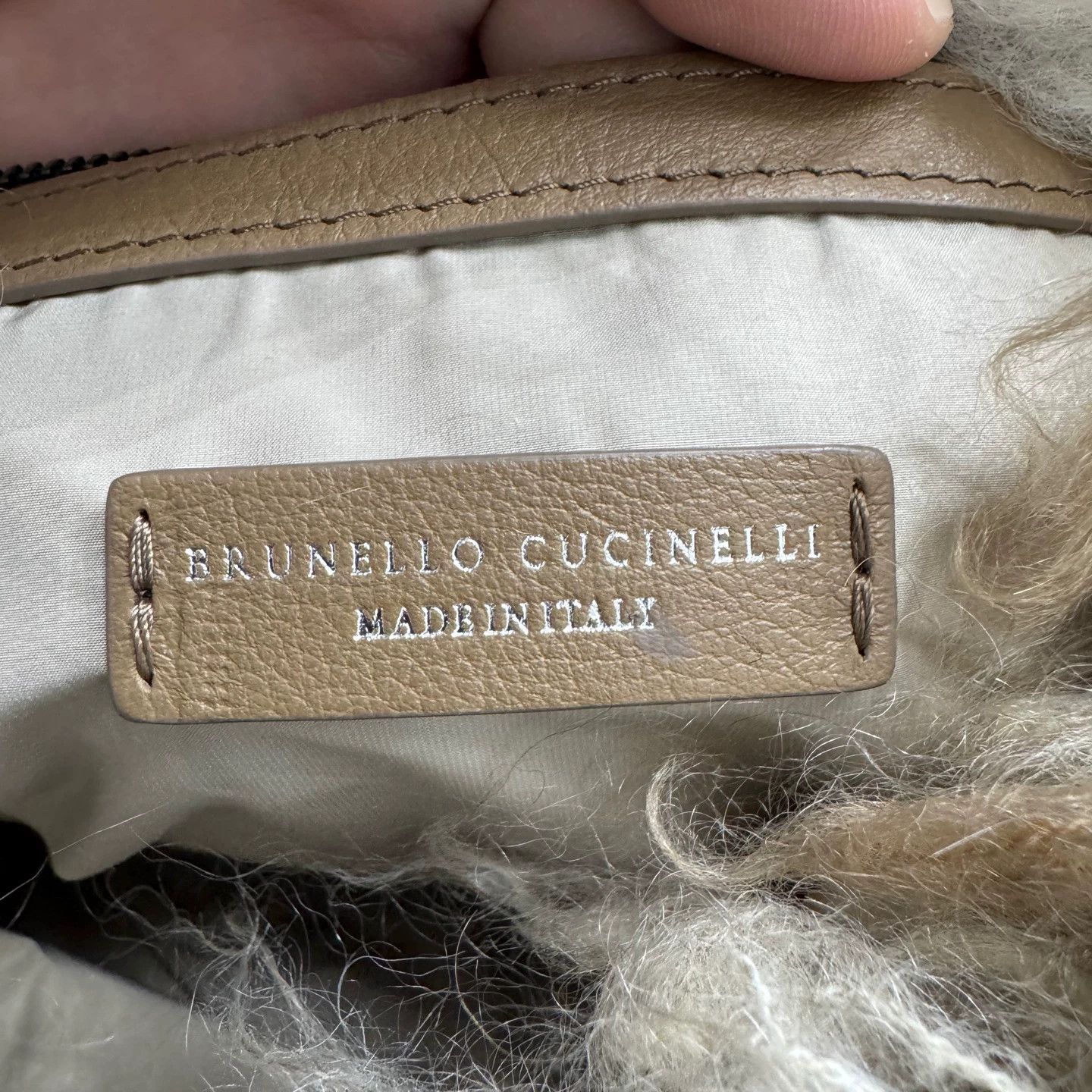Brunello Cucinelli BRUENLLO CUCINELLI Mohair Backpack NM 30x8x30 Size ONE SIZE - 6 Thumbnail