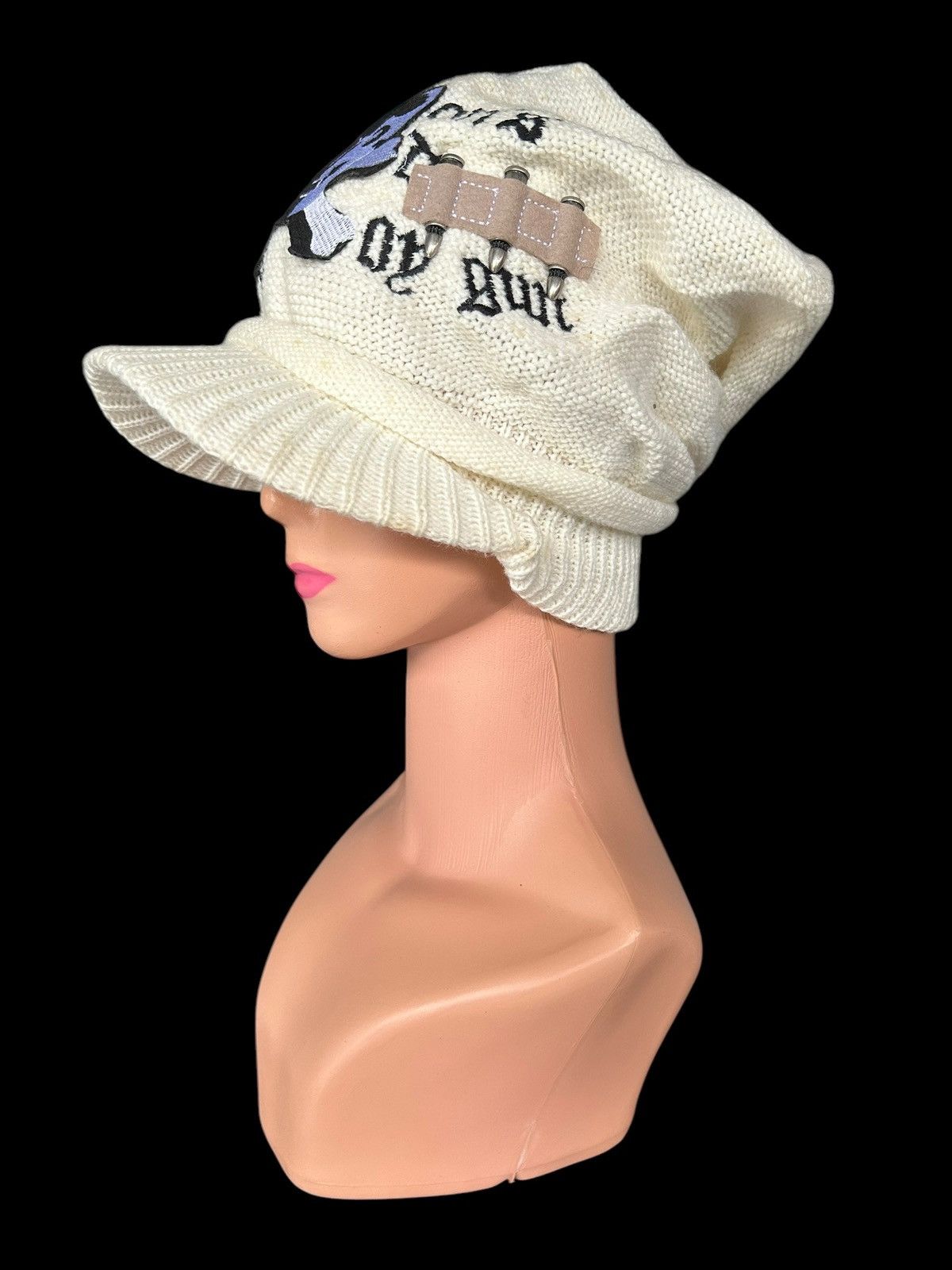 14th Addiction × Japanese Brand × Le Grande Bleu (L.G.B.) Skull Japanese Punk Bondage Style Big Hats ☠️☠️🎌 Size ONE SIZE - 2 Thumbnail