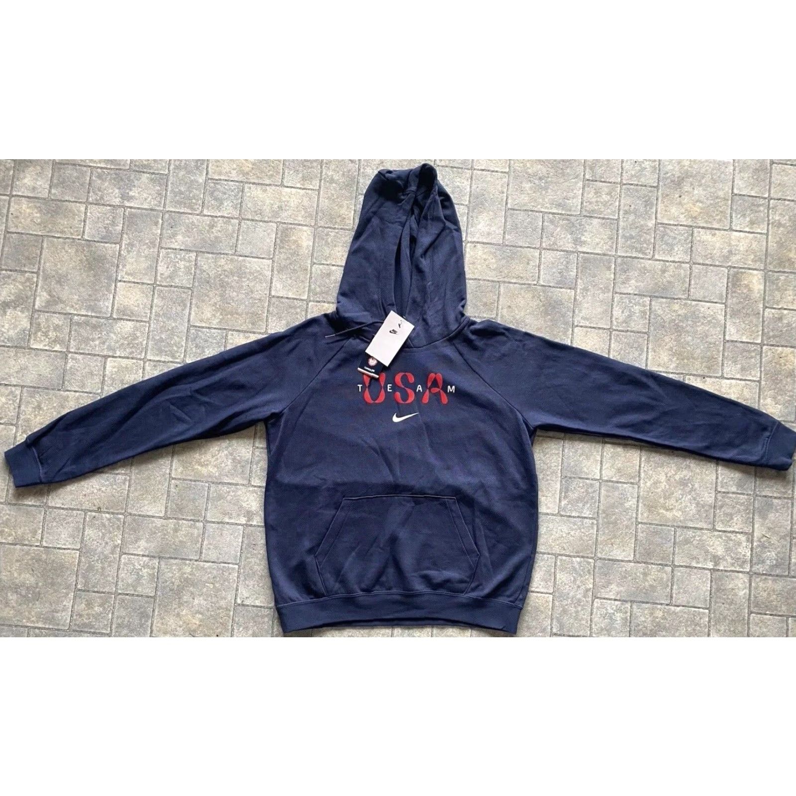 Nike VINTAGE not specified. Final title: Nike WOMENS Hoodie Team USA Olympics Dark Blue Varsity Fleece M New Tags Size M / US 6-8 / IT 42-44 - 2 Thumbnail