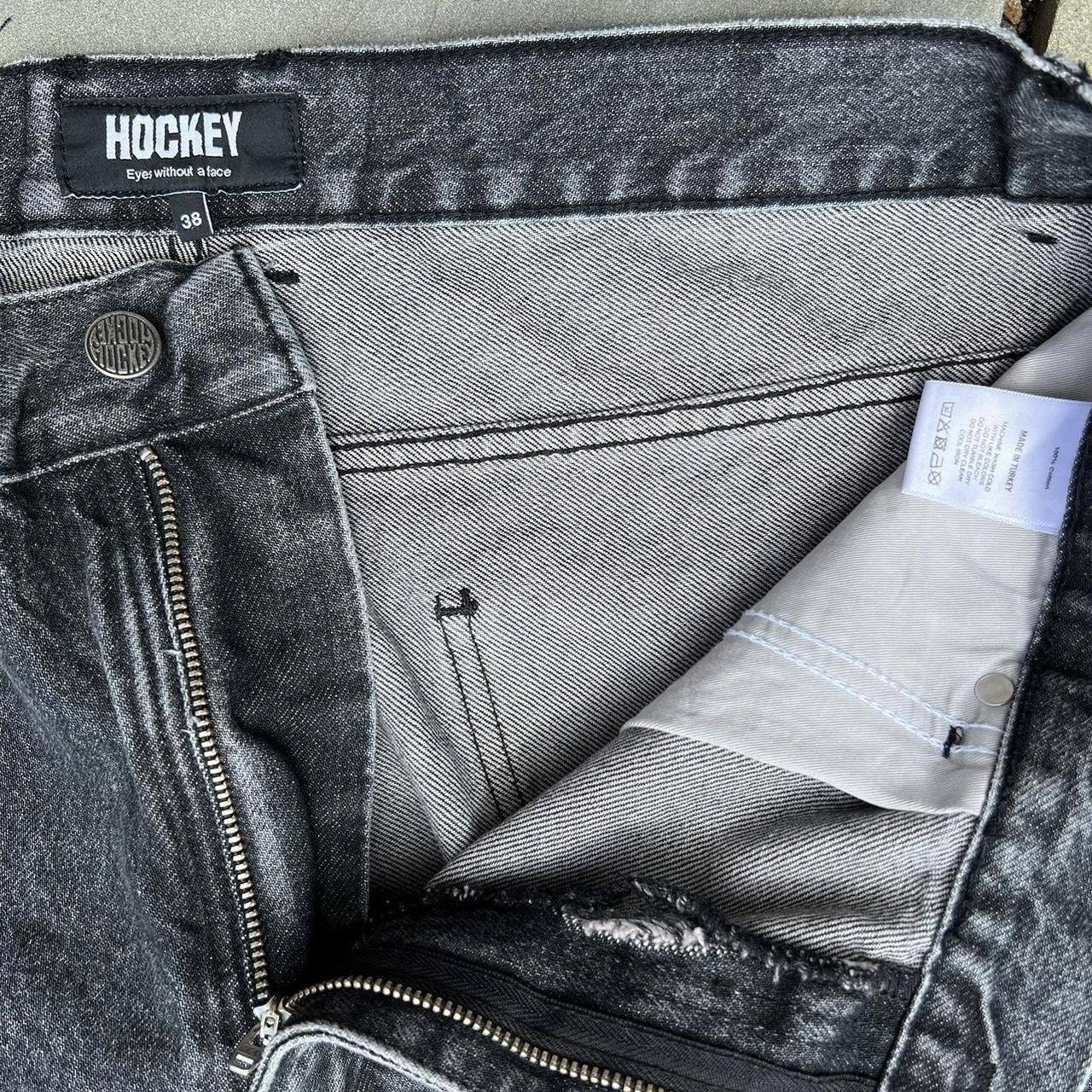 Hockey Skateboards Hockey Double Knee Black Washed Denim Jeans Size US 38 / EU 54 - 3 Thumbnail