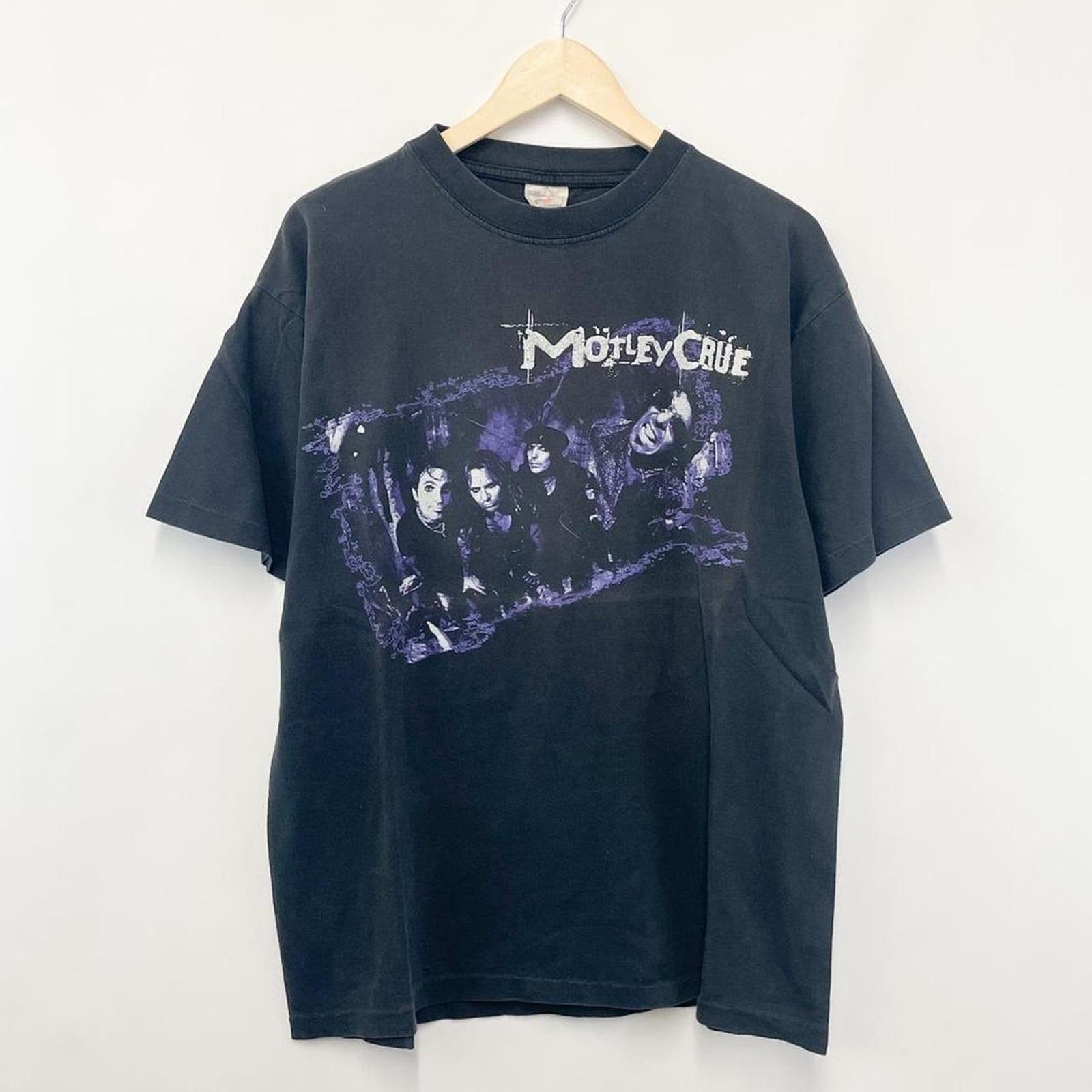 image of Vintage Motley Crue 1990S Graphic Band in Black, Men's (Size XL)