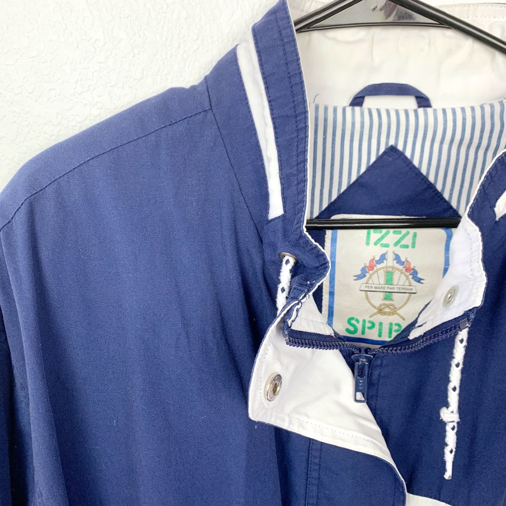 Nautica VINTAGE Izzi Spirit Nautical Sailing Blue White Full Zip Jacket Womens 2XL Size XXL / US 16-18 / IT 52-54 - 3 Thumbnail