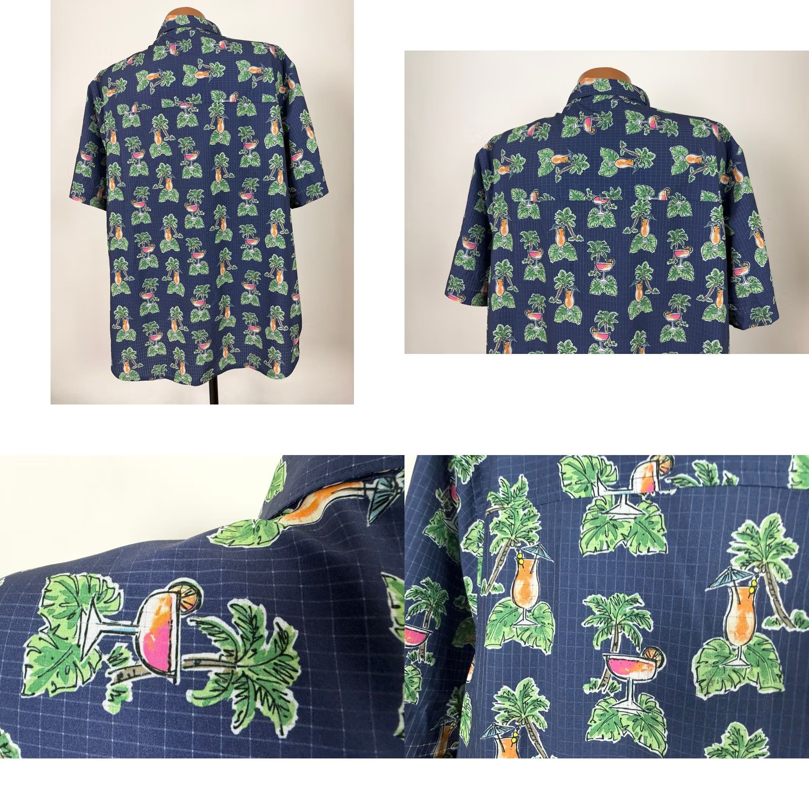 Tommy Bahama Tommy Bahama IslandZone Shirt Men XXL Cocktail Hawaiian Luau Tiki Aloha Blue Floral Short Sleeve Button-Up Collared Size US XXL / EU 58 / 5 - 8 Thumbnail