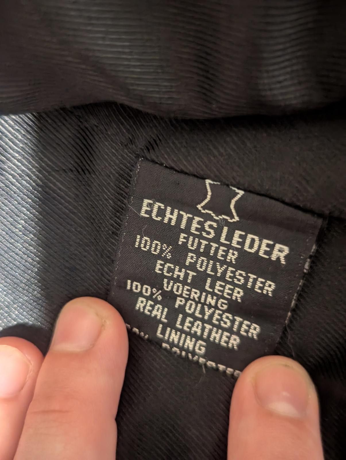 Other Upcycled Ohm Symbol Black Vegan Faux Leather Jacket Size M / US 6-8 / IT 42-44 - 2 Thumbnail