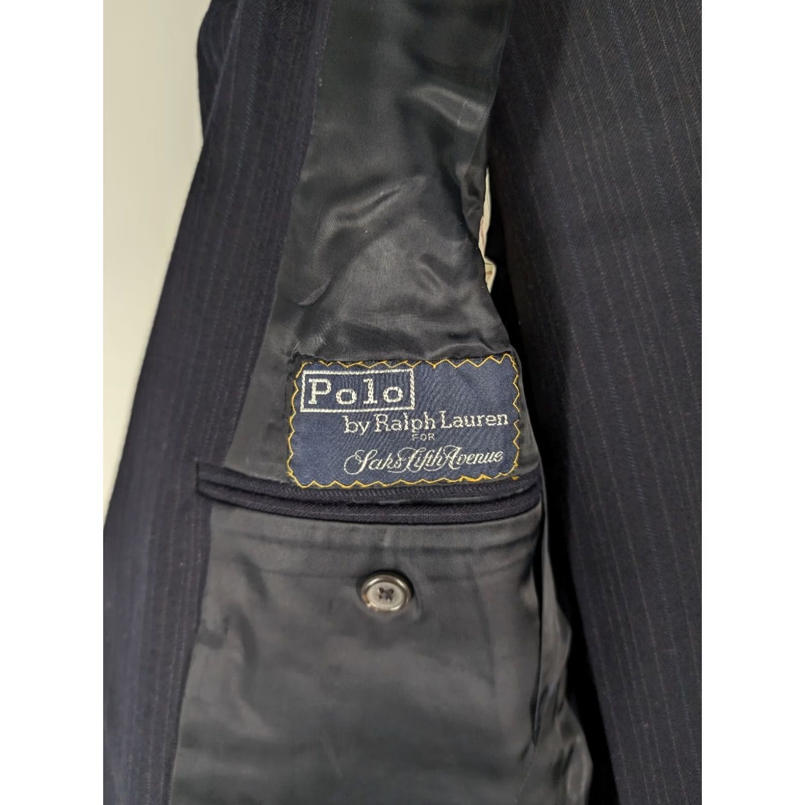 Polo Ralph Lauren Polo Ralph Lauren Vintage 2 Piece Suit Jacket Trousers Pinstripe Union Label USA Wool 1980s Blue Mens Size 37 Autumn? Size US M / EU 48-50 / 2 - 4 Thumbnail