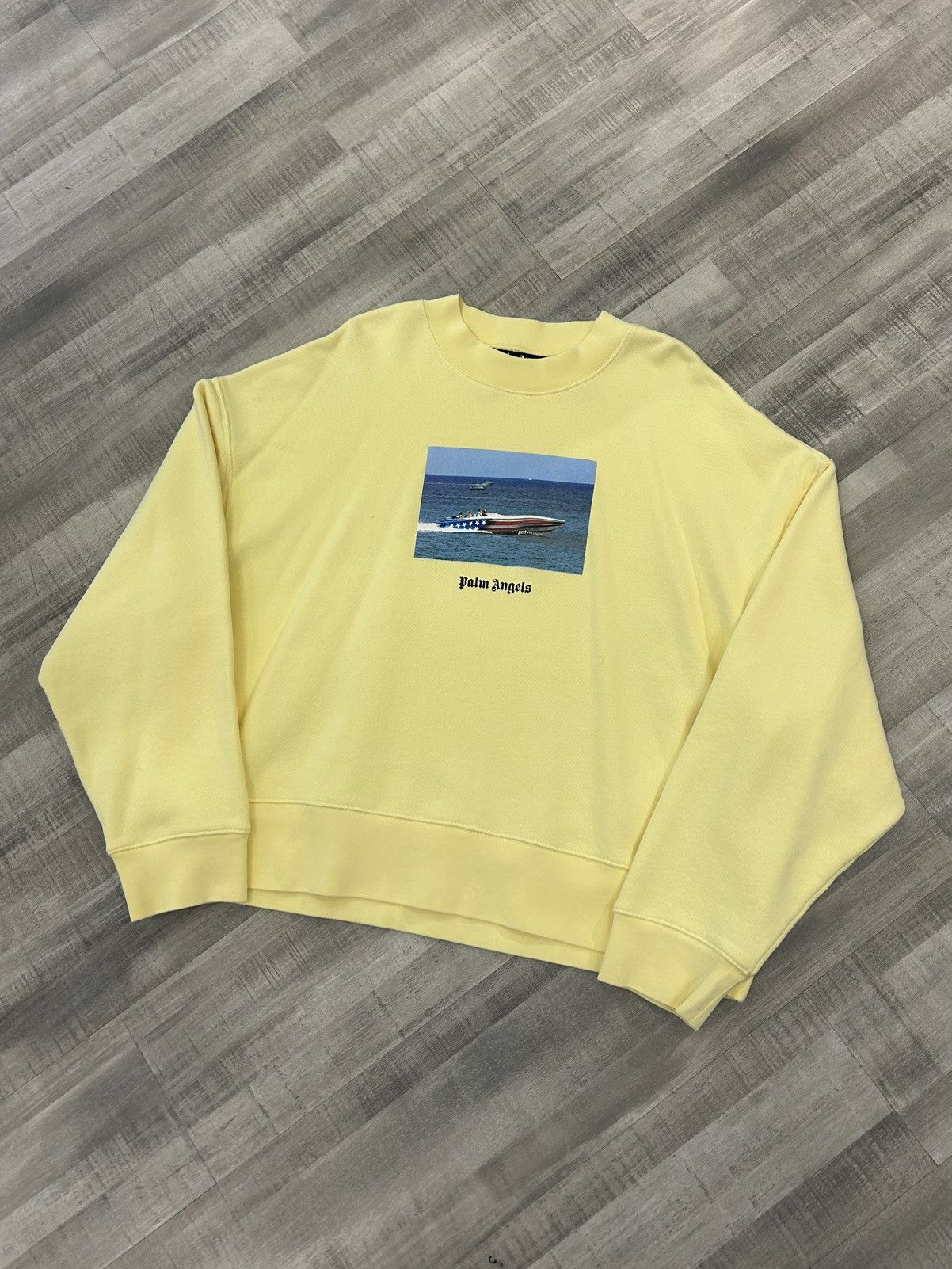 Palm Angels Palm Angels Getty Speedboat Crewneck Size US XL / EU 56 / 4 - 1 Thumbnail