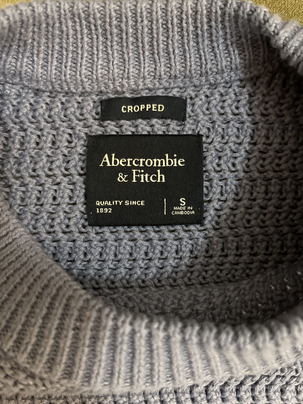 Abercrombie & Fitch Oversized Stitchy Crew Sweater / Blue / Small Size US S / EU 44-46 / 1 - 2 Thumbnail