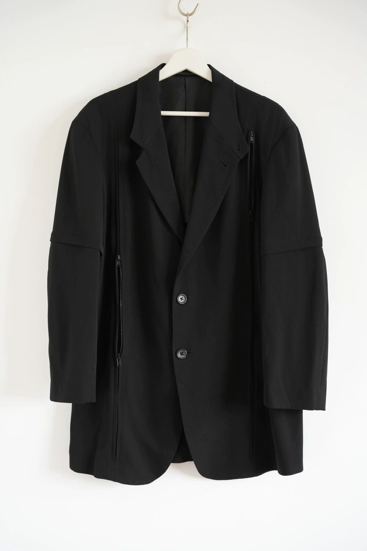 Yohji Yamamoto Black Blazer with Zip Accents Size US S / EU 44-46 / 1 - 1 Thumbnail