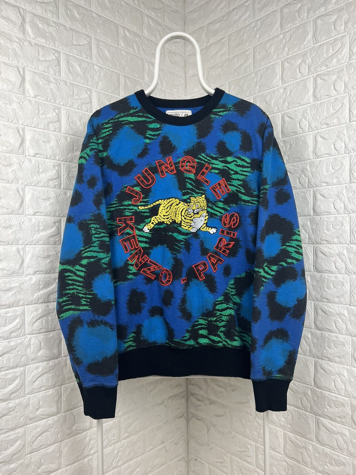 H&M × Kenzo Kenzo x H&M Jungle Paris Embroidered Tiger Sweatshirt Size US L / EU 52-54 / 3 - 1 Thumbnail