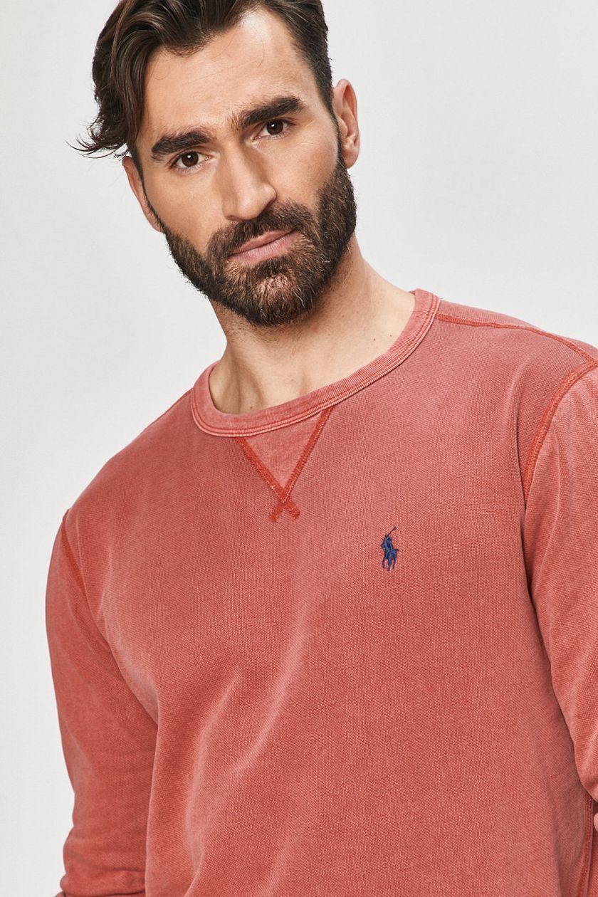 Polo Ralph Lauren × Ralph Lauren POLO Ralph Lauren Washed Red Garment Dyed Fleece Sweatshirt Size US XL / EU 56 / 4 - 17 Thumbnail