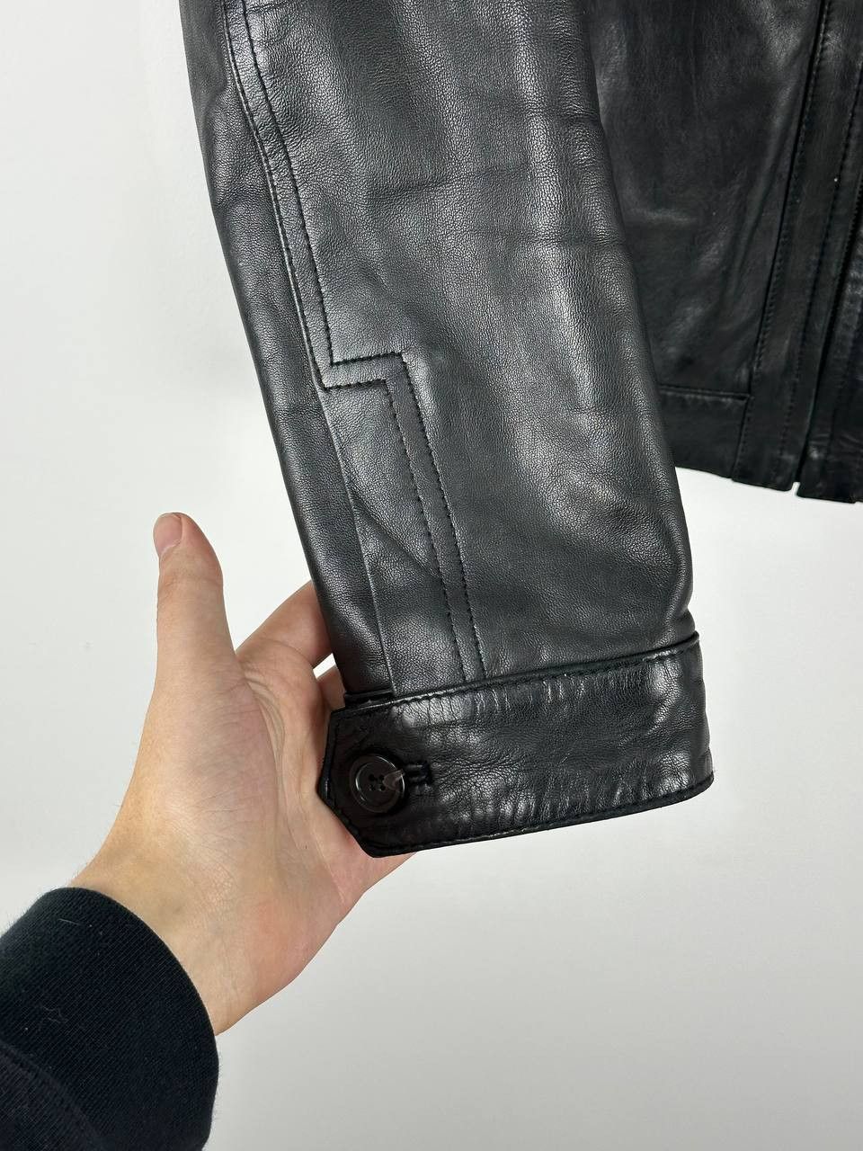Ben Sherman Ben Sherman Black Leather Trucker Jacket Vintage Size US M / EU 48-50 / 2 - 7 Thumbnail