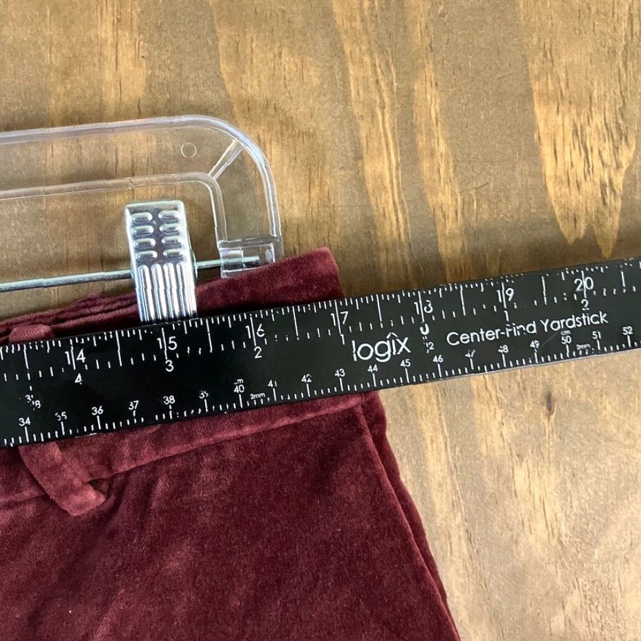 Ann Taylor **Womens Ann Taylor Red Velvet Pants High Rise Stretch 10** User: **Ann Taylor Womens Red Velvet Pants High Rise Stretch Size 10** Size 24" / US 00 / IT 34 - 7 Thumbnail