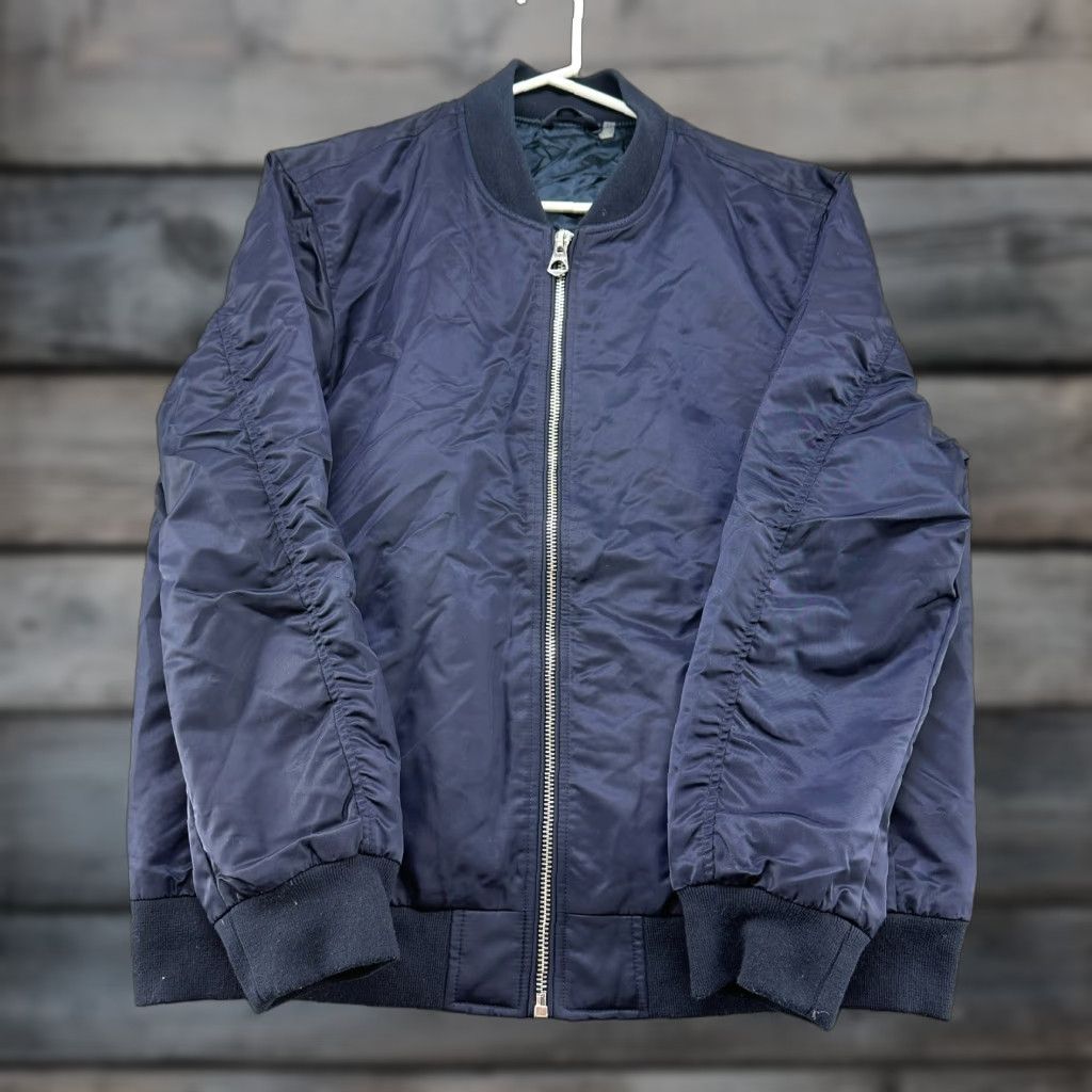 Calvin Klein Calvin Klein Jacket Mens XL Windbreaker Windbreaker Bomber Zip Full Zip Polyester Blue Navy 90s Spring Winter Fall Casual Size US XL / EU 56 / 4 - 1 Thumbnail