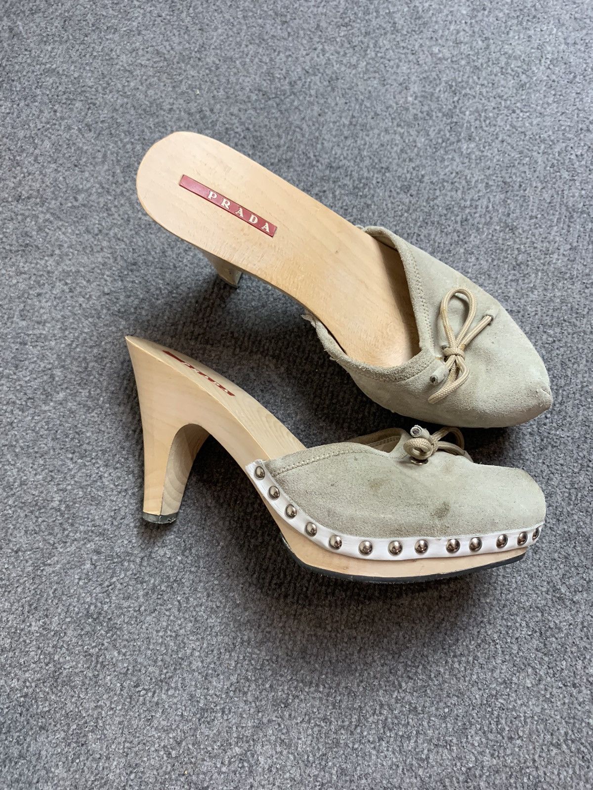 Prada Vintage Prada wool heels Size US 7 / IT 37 - 1 Thumbnail