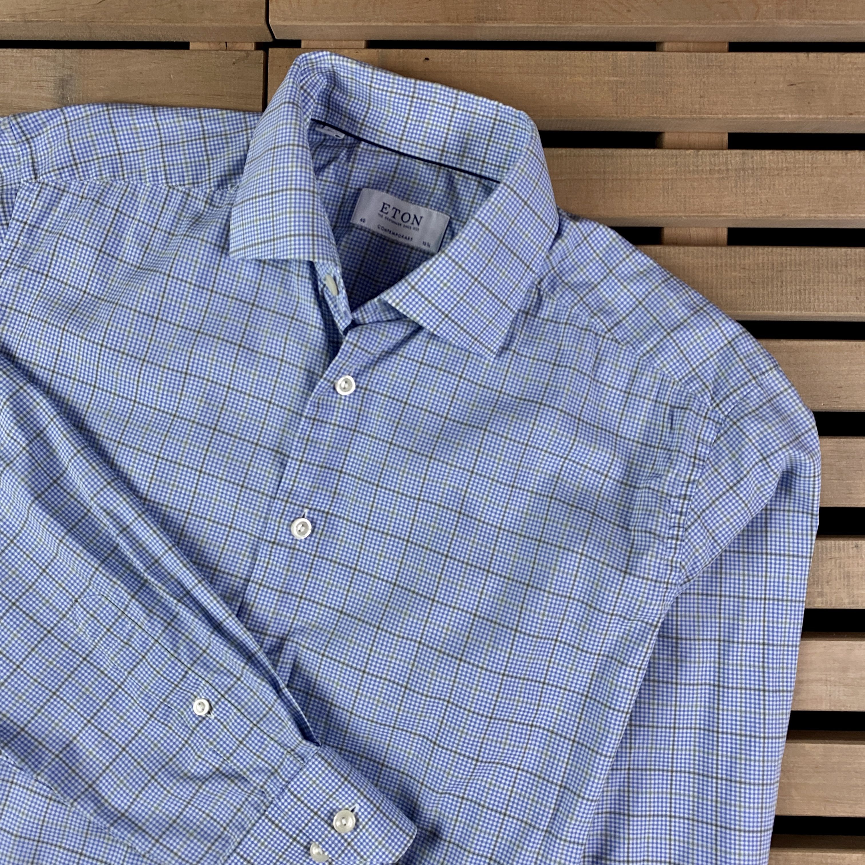Eton Mens Long Sleeve Shirts Eton Size 40 Cotton Size US M / EU 48-50 / 2 - 2 Thumbnail