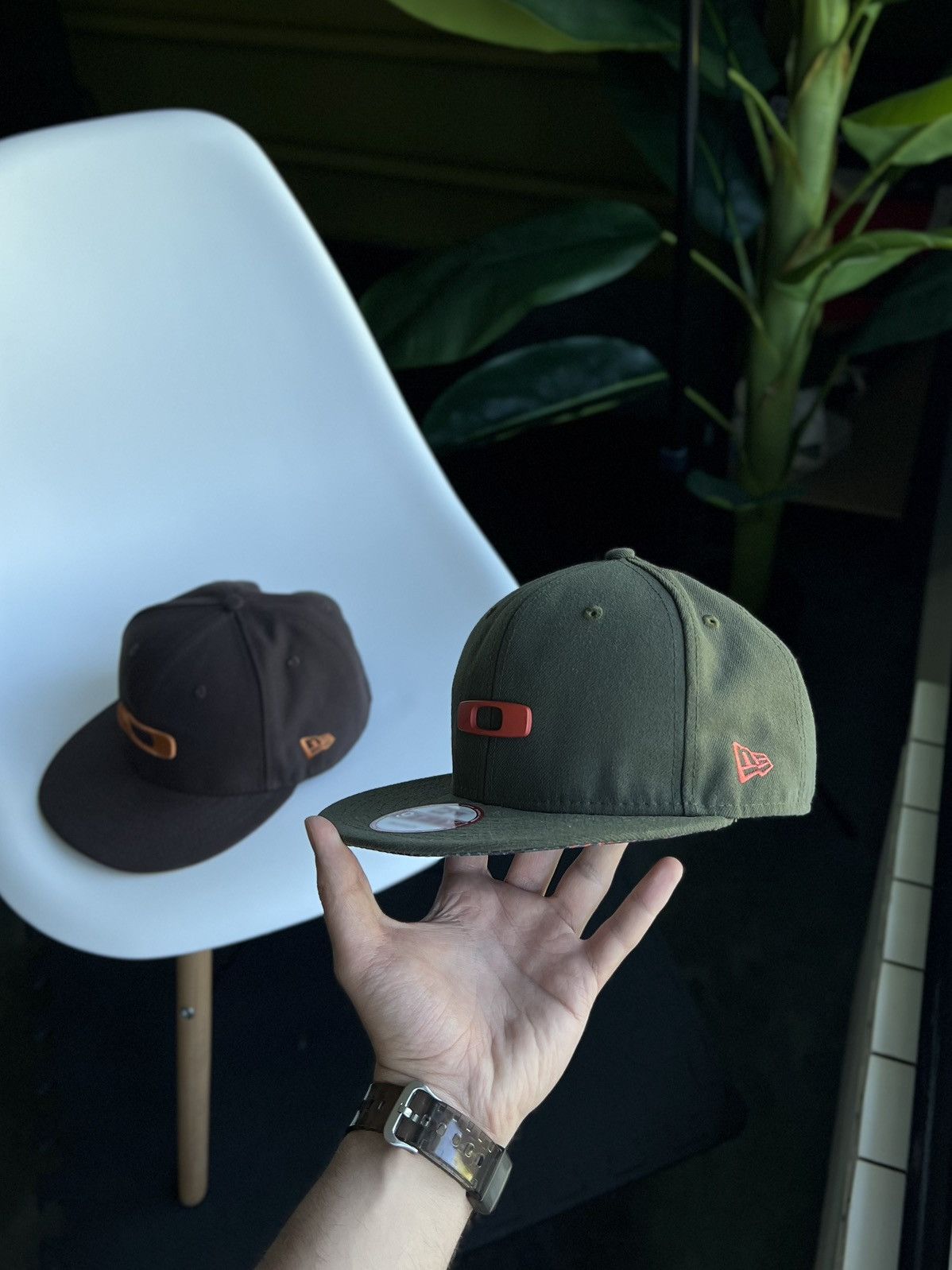 New Era × Oakley Oakley x New Era 9Fifty Snapback Hat Khaki Red 3D Logo Size ONE SIZE - 2 Thumbnail