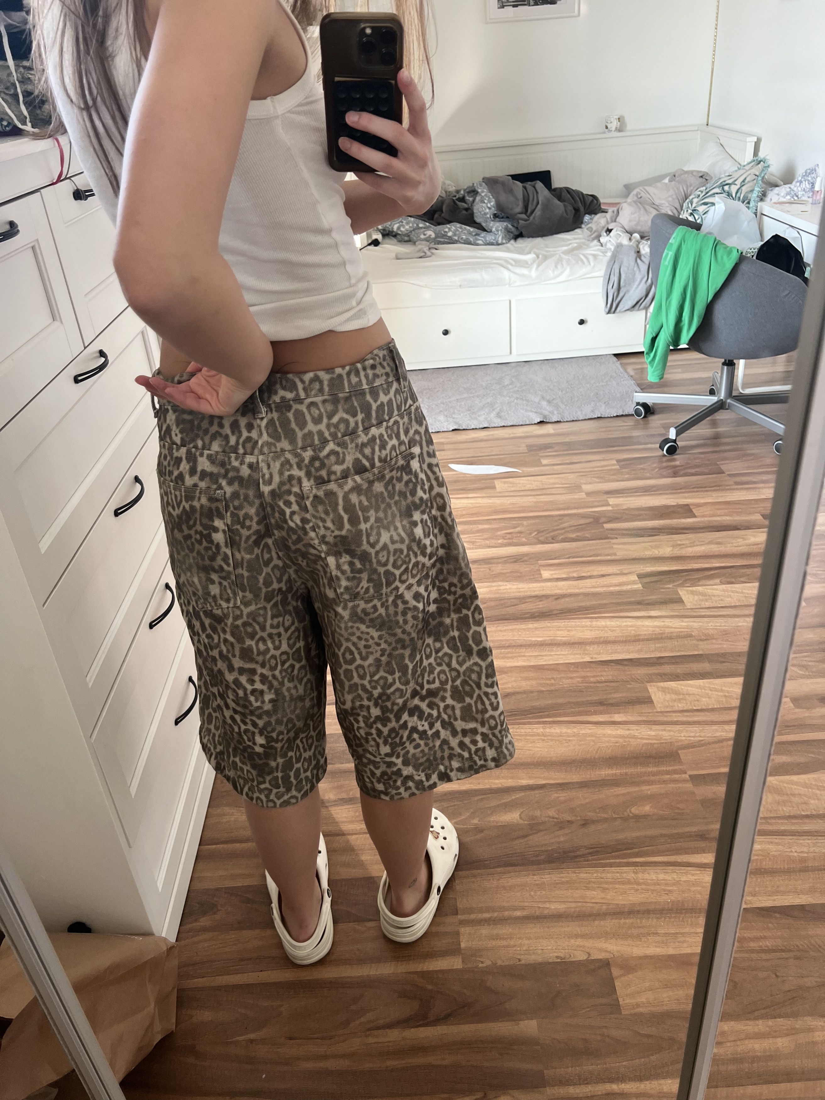 Jaded London Leopard Fade Colossus Jorts | Grailed