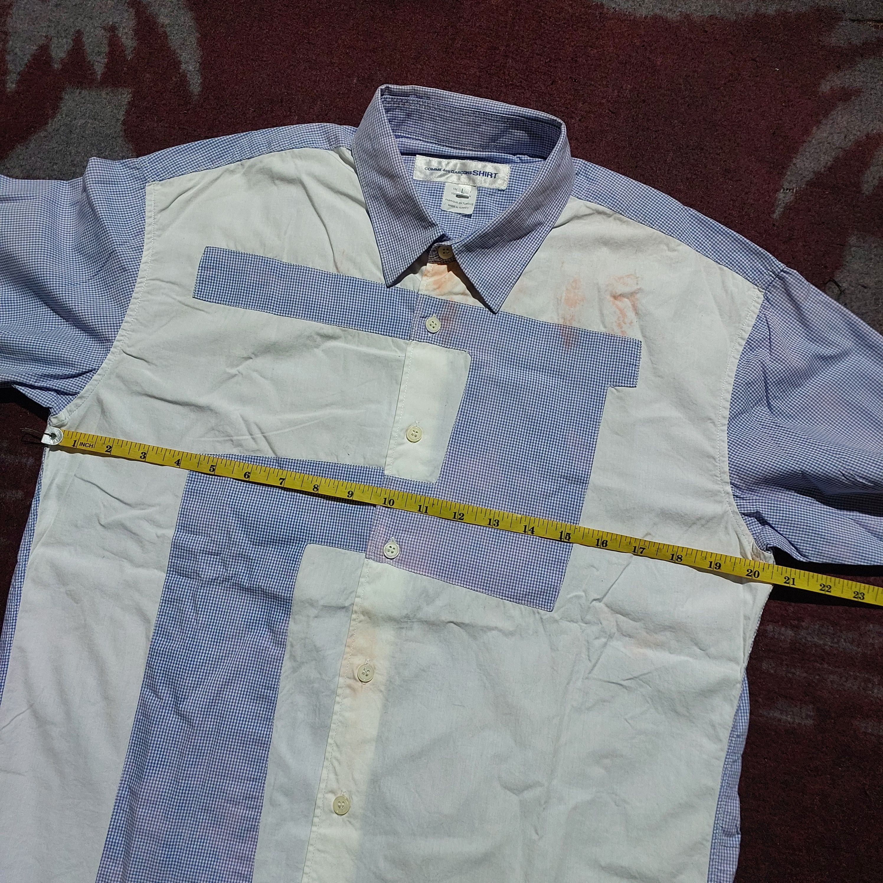 Comme des Garcons SHIRT 00's CDG SHIRT Patchwork Gingham Check Button Up Shirt Size US L / EU 52-54 / 3 - 16 Thumbnail