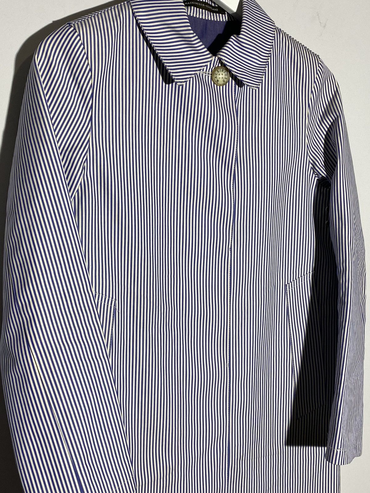 Mackintosh Mackintosh Trench Rain Coat Cotton Bonded Striped Jacket Size XS / US 0-2 / IT 36-38 - 4 Thumbnail