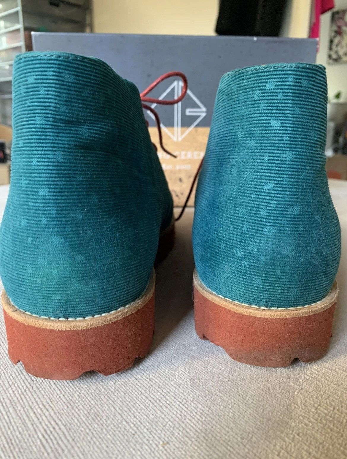 Opening Ceremony VINTAGE Opening Ceremony Kurt Geiger Teal Corduroy Boots 42 Size US 9 / EU 42 - 3 Thumbnail