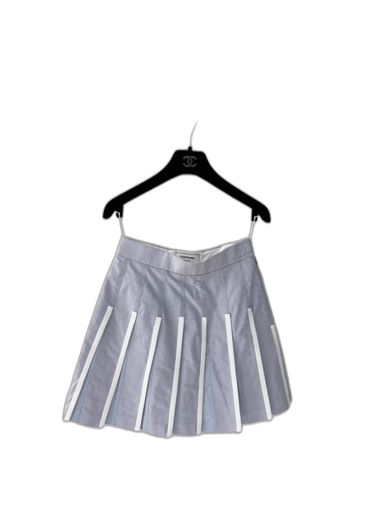 Thom Browne Pleated Skirt in Blue