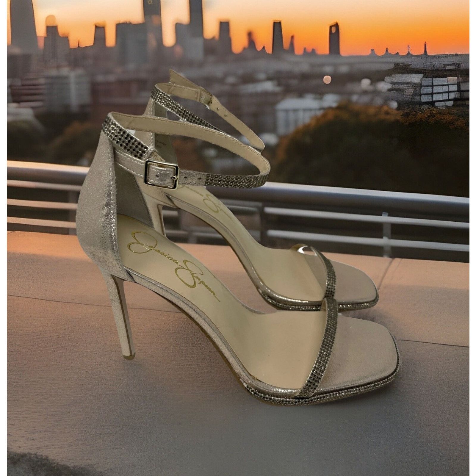 Jessica Simpson Jessica Simpson Ostey Heeled Sandals Womens 10.5 Champagne Size US 10.5 / IT 40.5 - 14 Thumbnail