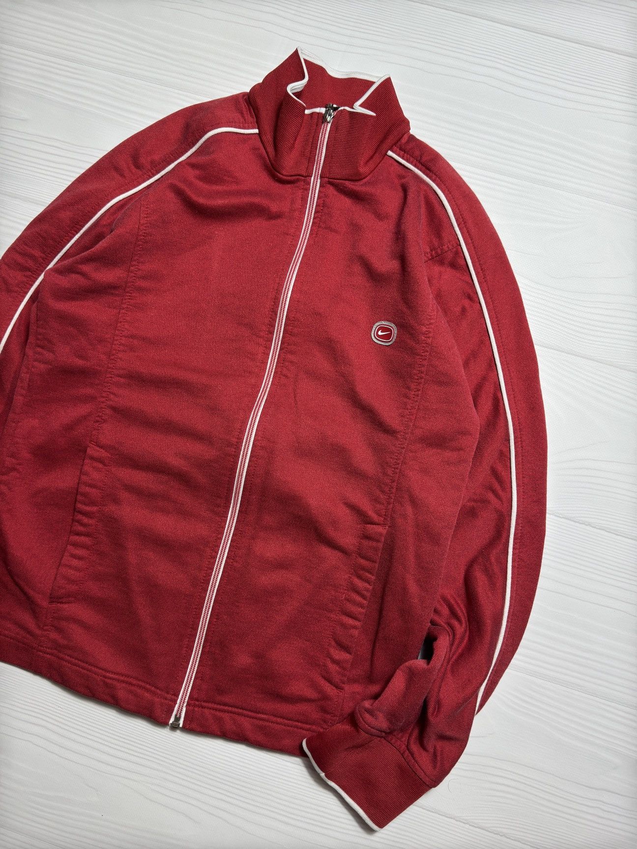 Nike × Vintage Nike Vintage Track Top y2k red style Size US S / EU 44-46 / 1 - 2 Thumbnail