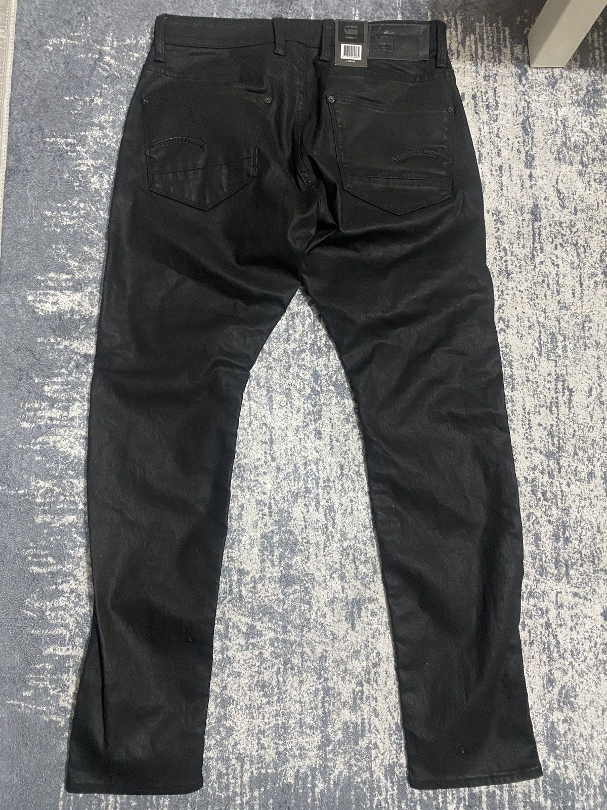G-Star Revend Skinny Waxed Black with leather rings Size US 32 / EU 48 - 6 Thumbnail