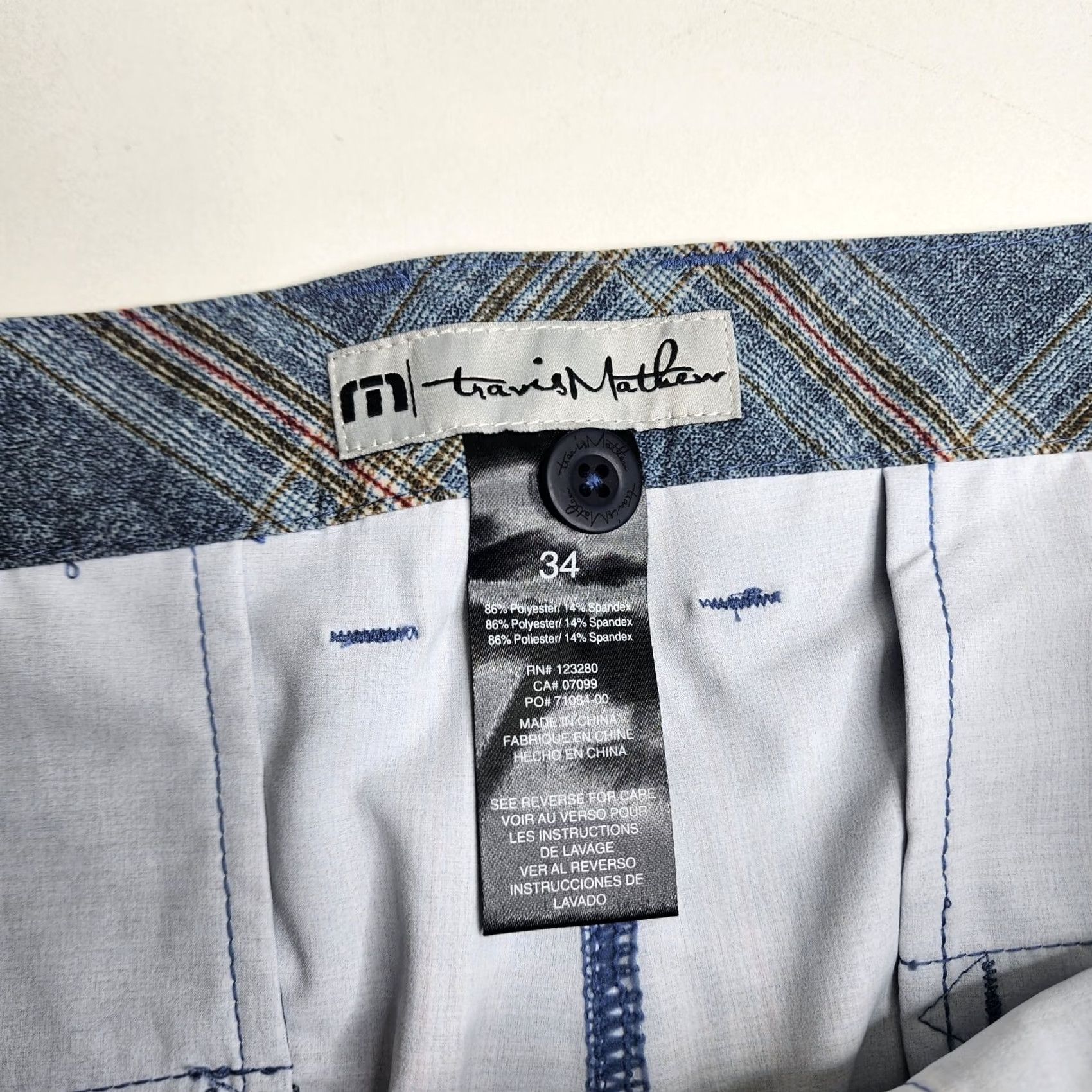 TravisMathew Travis Mathew Golf Chino Plaid Preppy 10" Inseam Size 34 Mens Black Size US 34 / EU 50 - 6 Thumbnail
