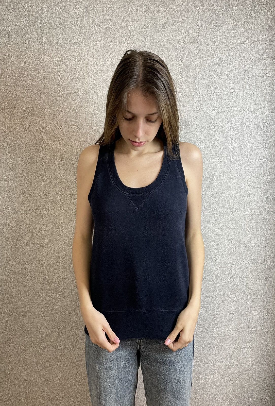 トップス MIUMIU Navy Short Tank Top Miu Miu | Tops | Pre Loved Miu Miu Women Blue Navy Blue Tank
